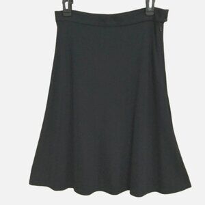 DKNY Women Size M Flared Skirt Professional Below Knee Length Black Side Zip